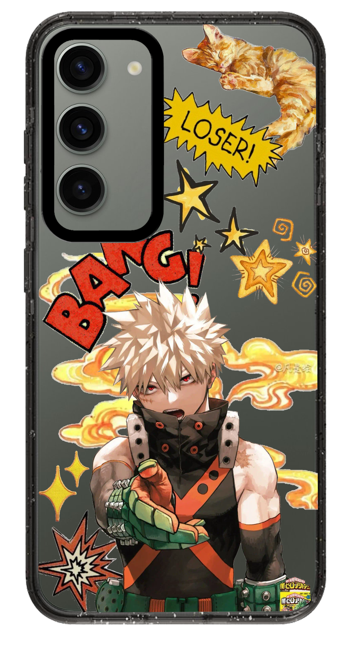 PixVoices rendered material preview - 6097 - Clear Black Samsung Case