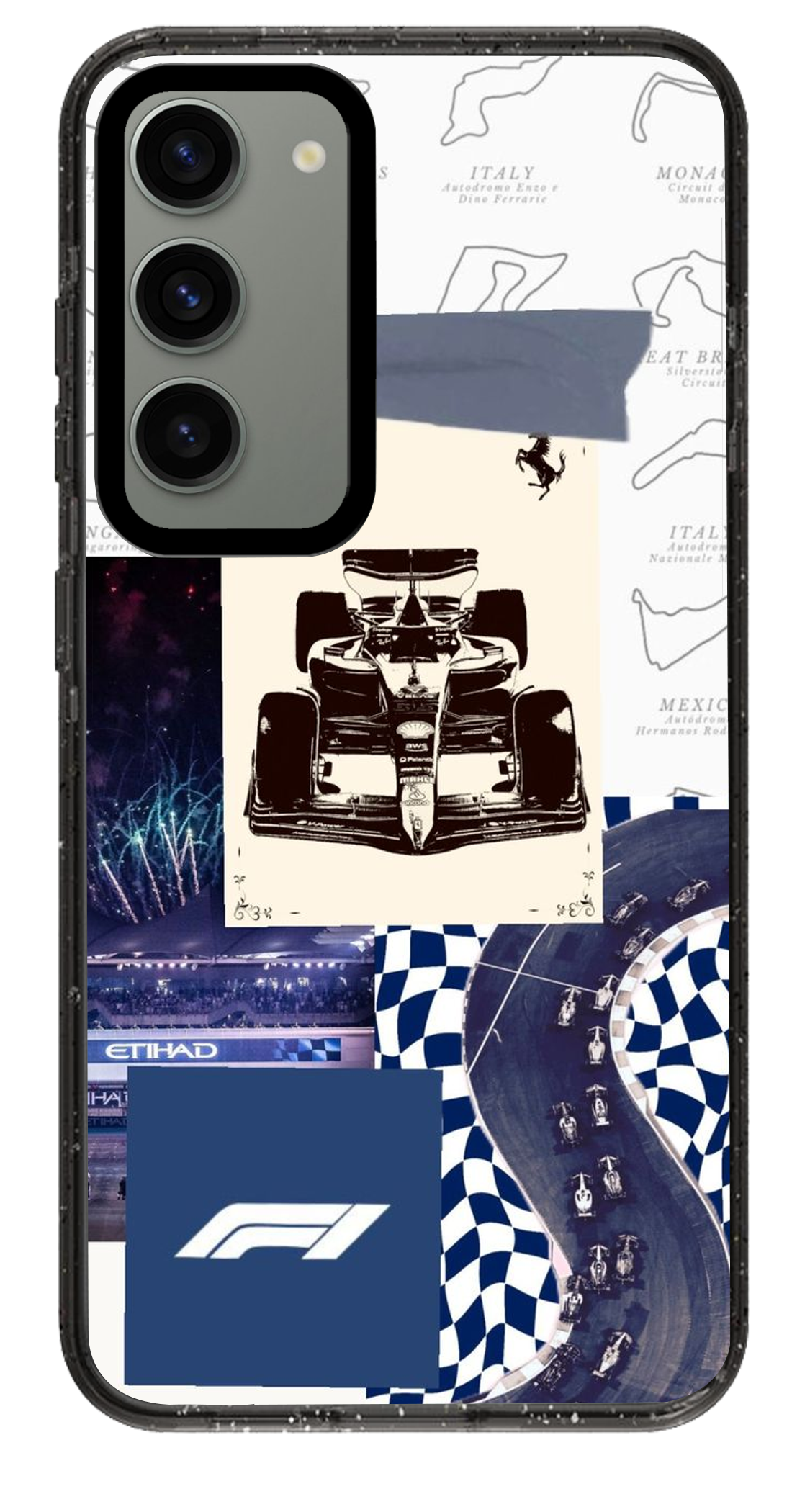 PixVoices rendered material preview - 4200 - Clear Black Samsung Case