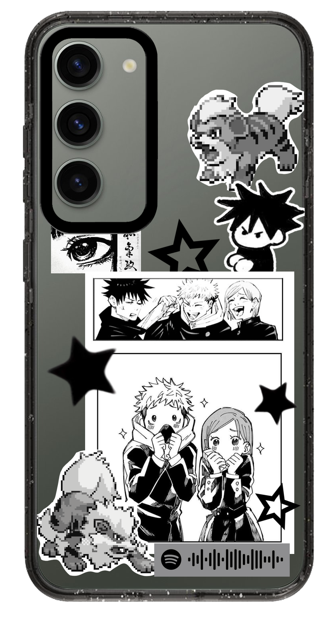 PixVoices rendered material preview - 5515 - Clear Black Samsung Case