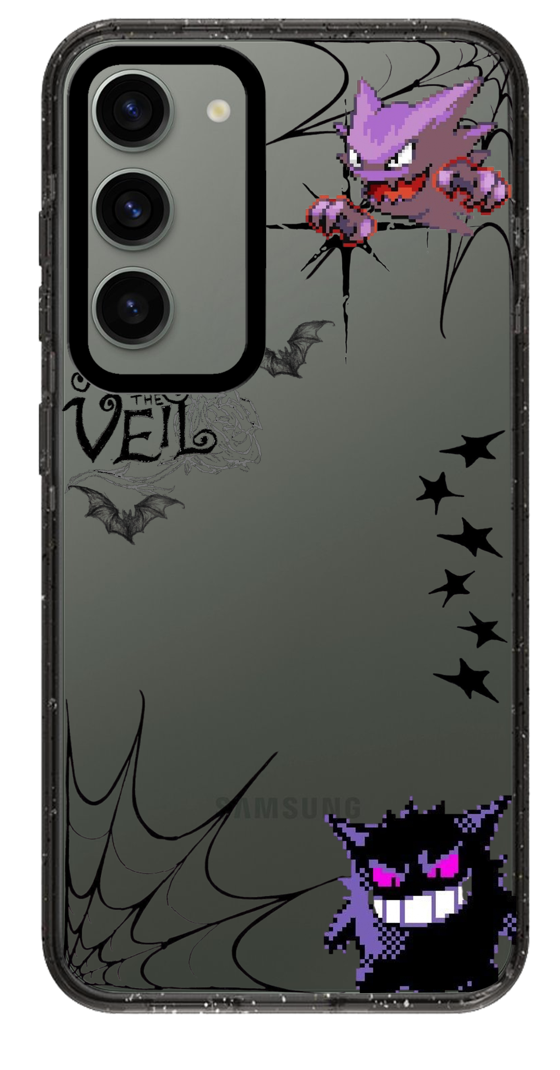 PixVoices rendered material preview - 6213 - Clear Black Samsung Case