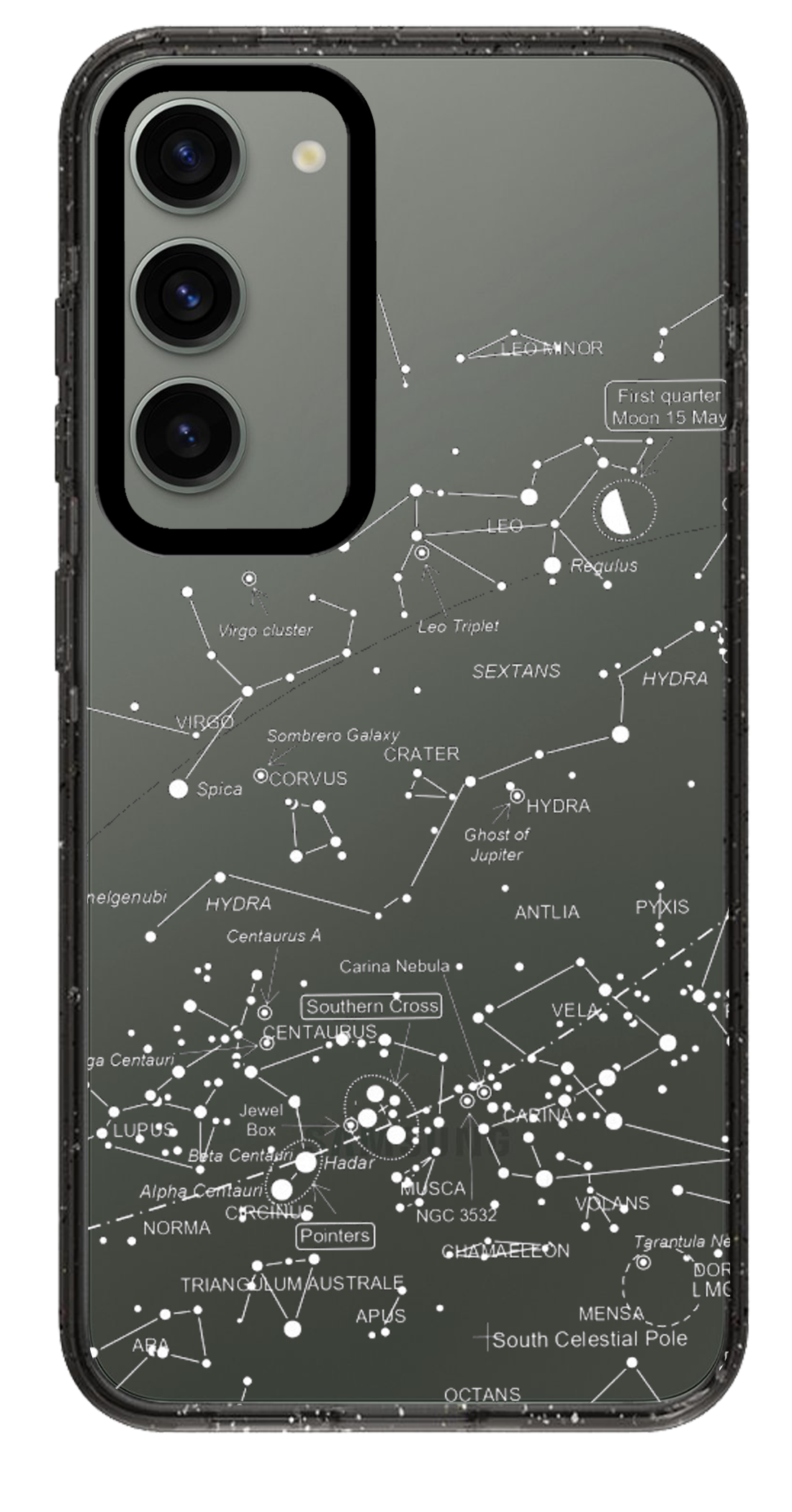 PixVoices rendered material preview - 6067 - Clear Black Samsung Case