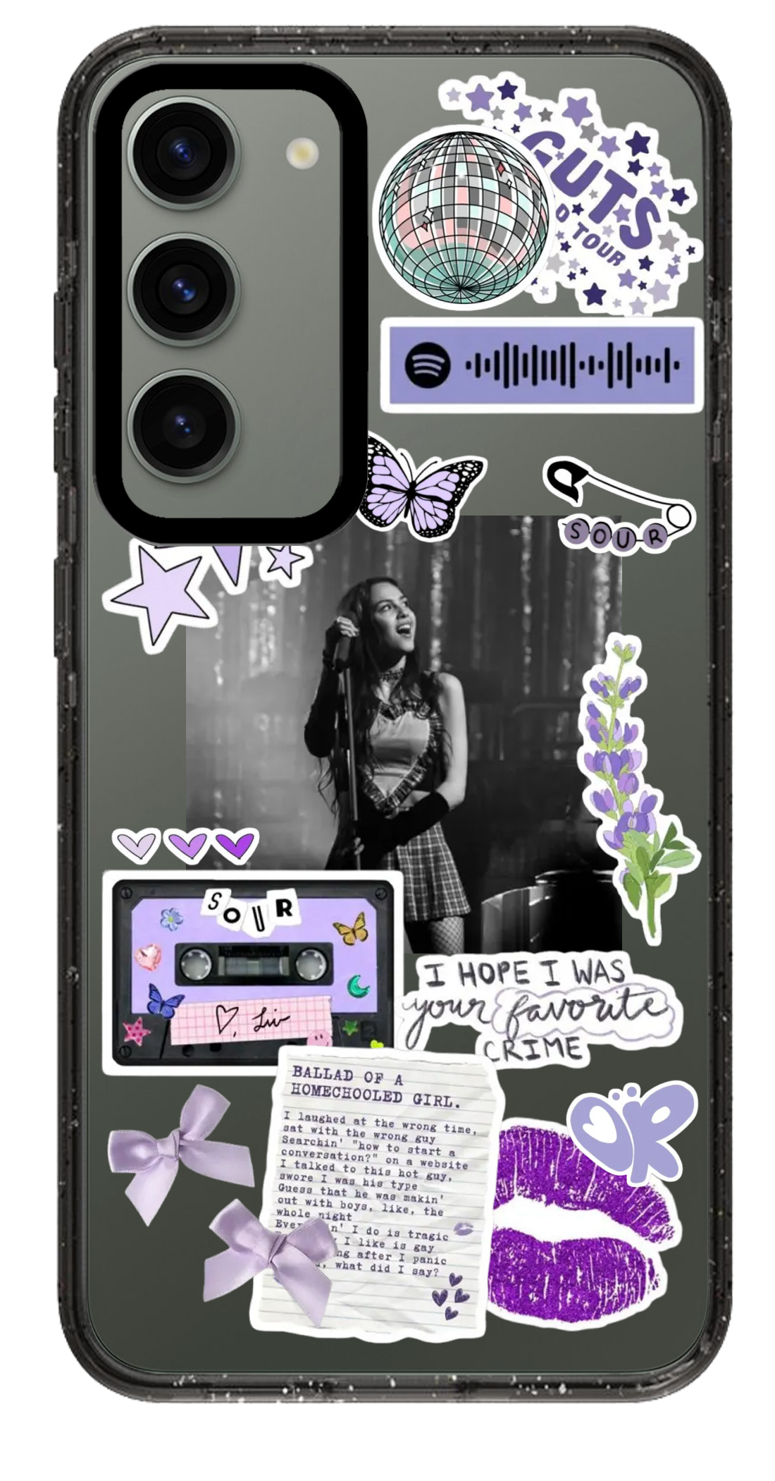 PixVoices rendered material preview - 5972 - Clear Black Samsung Case