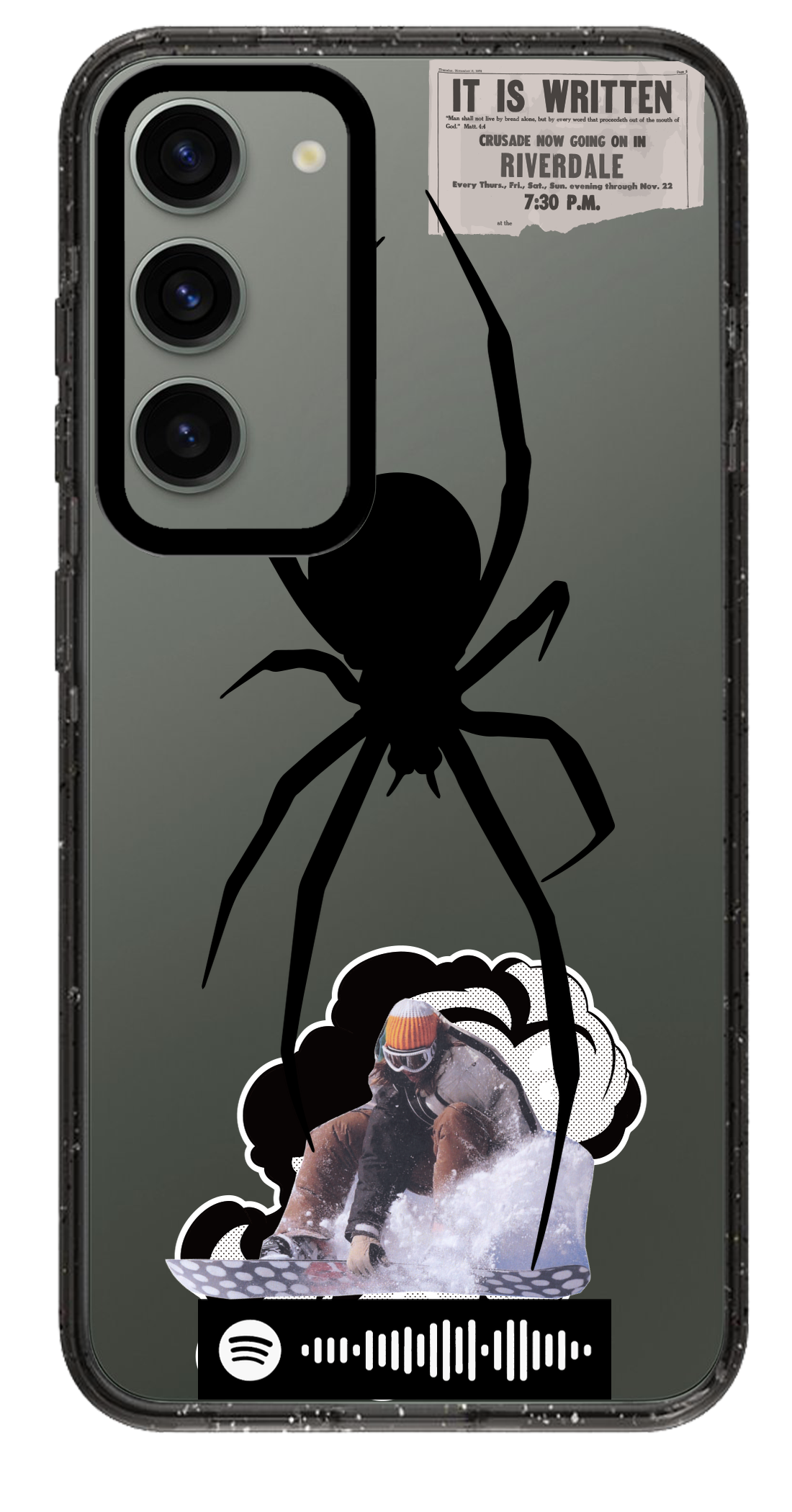 PixVoices rendered material preview - 5862 - Clear Black Samsung Case