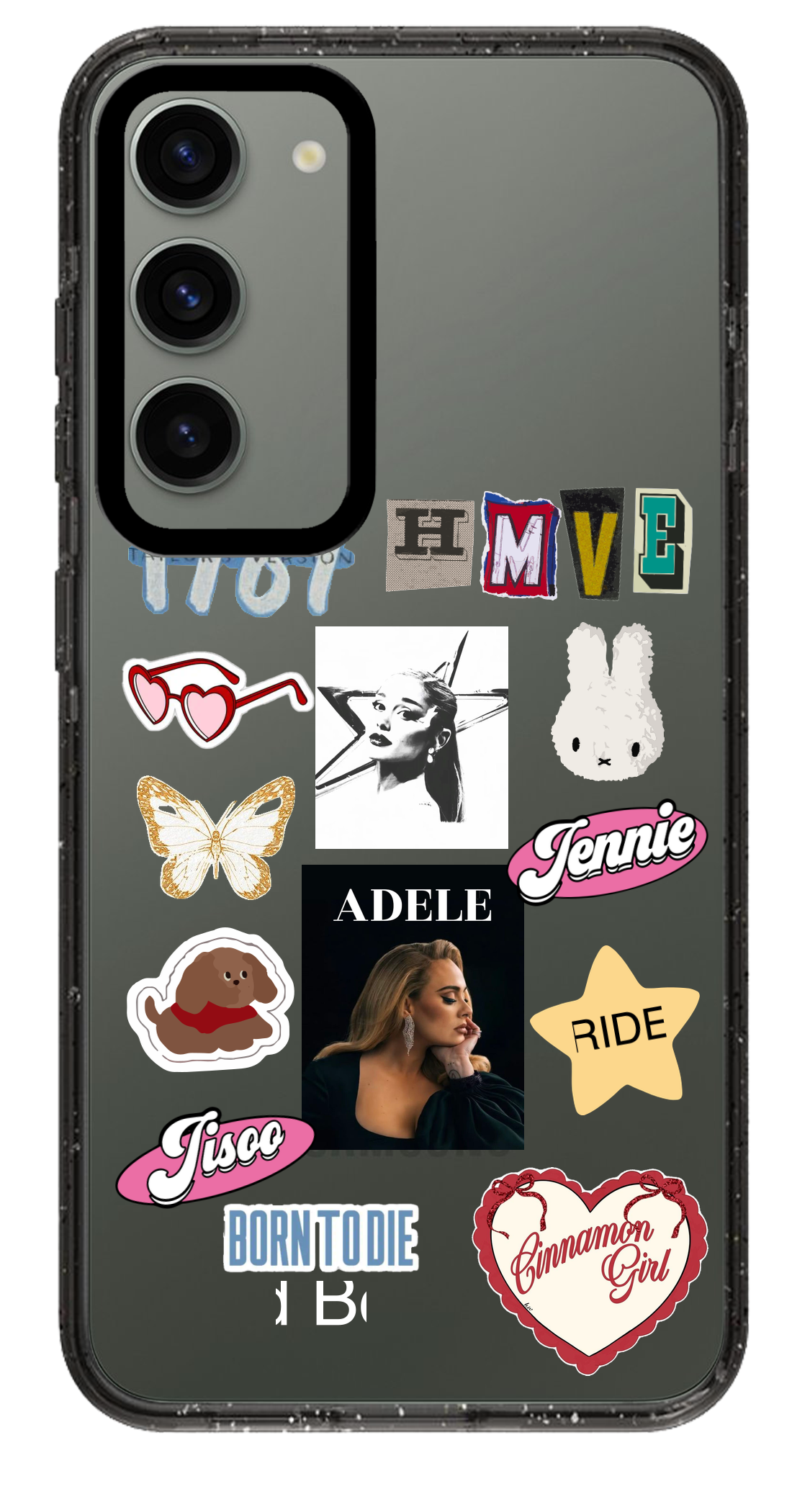 PixVoices rendered material preview - 5831 - Clear Black Samsung Case
