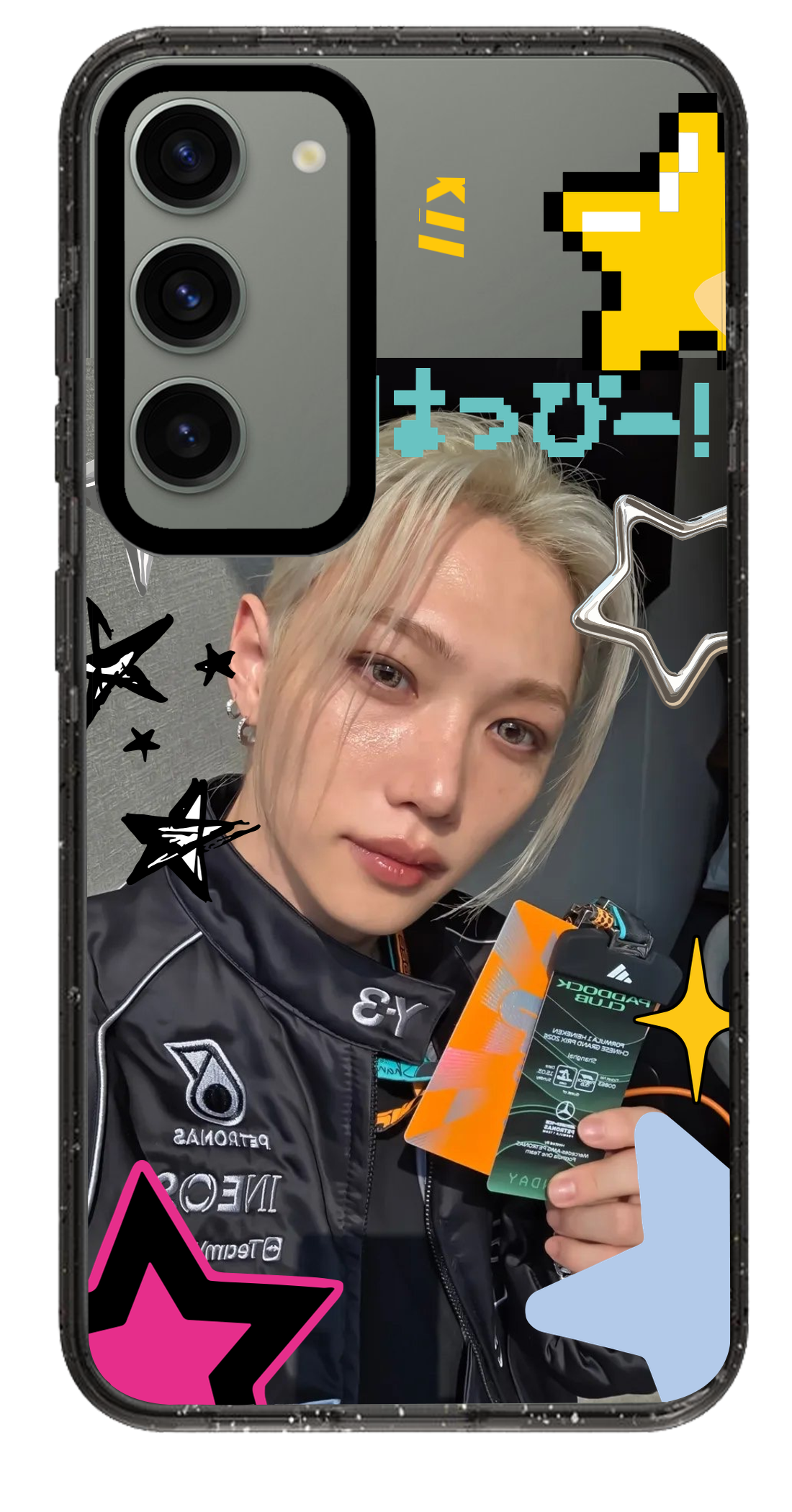 PixVoices rendered material preview - 5829 - Clear Black Samsung Case