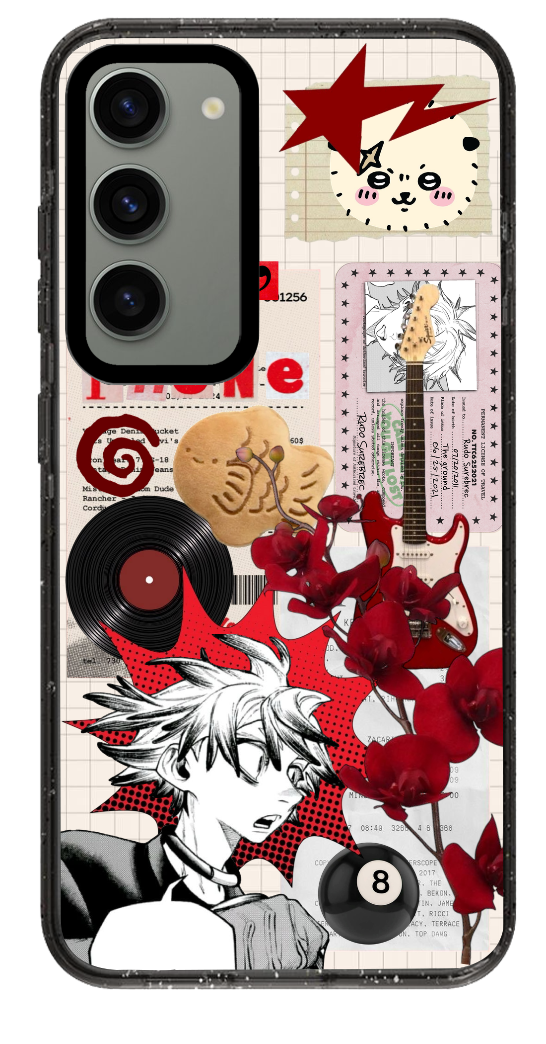 PixVoices rendered material preview - 5691 - Clear Black Samsung Case