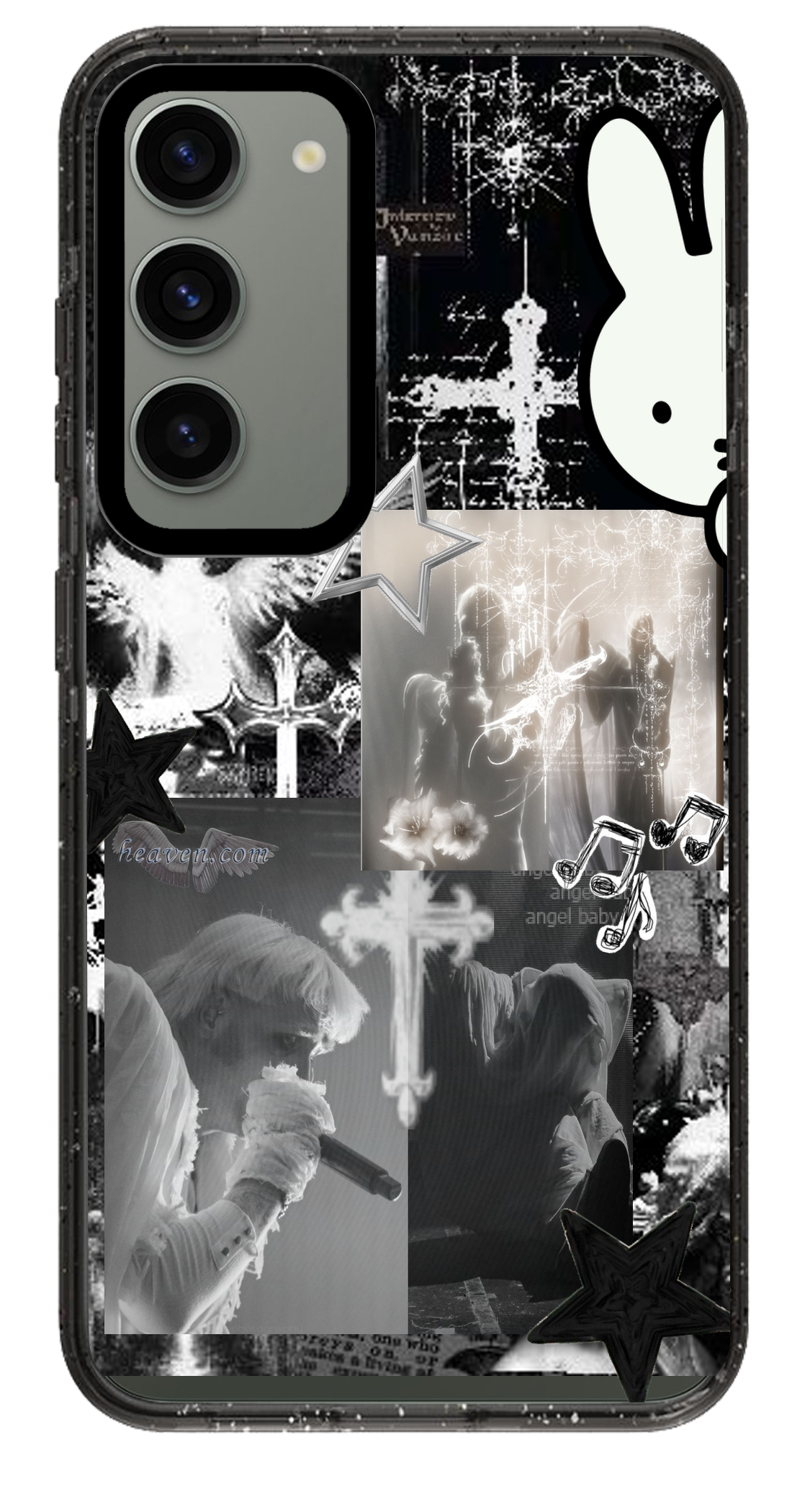 PixVoices rendered material preview - 6343 - Clear Black Samsung Case