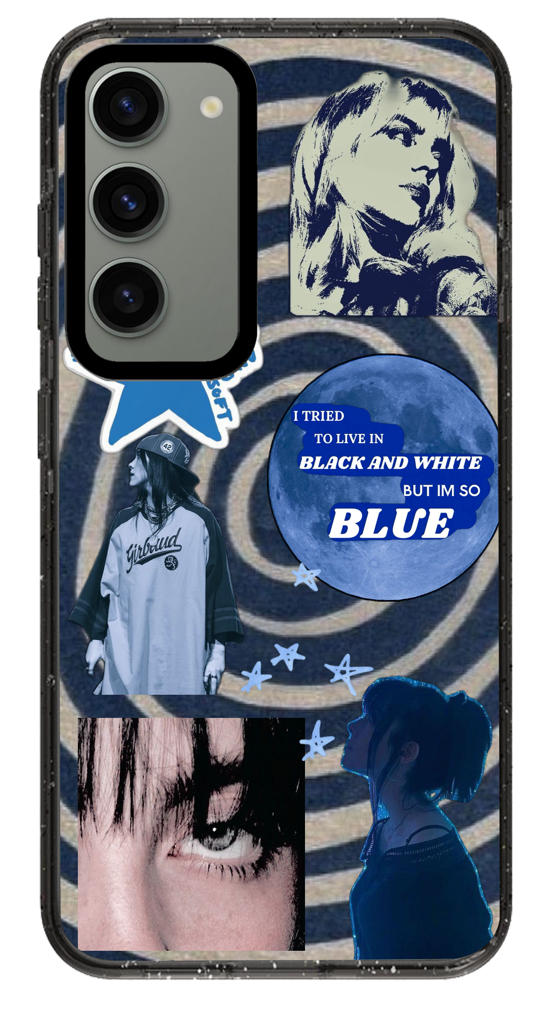 PixVoices rendered material preview - 5663 - Clear Black Samsung Case