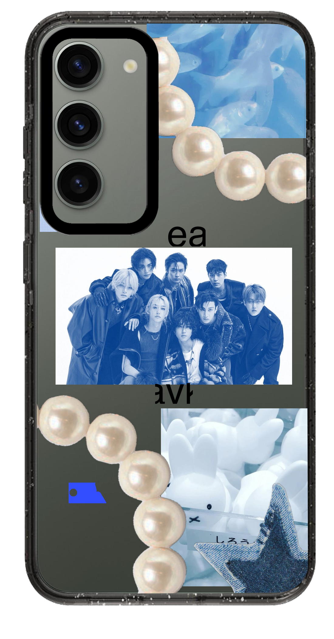 PixVoices rendered material preview - 4001 - Clear Black Samsung Case