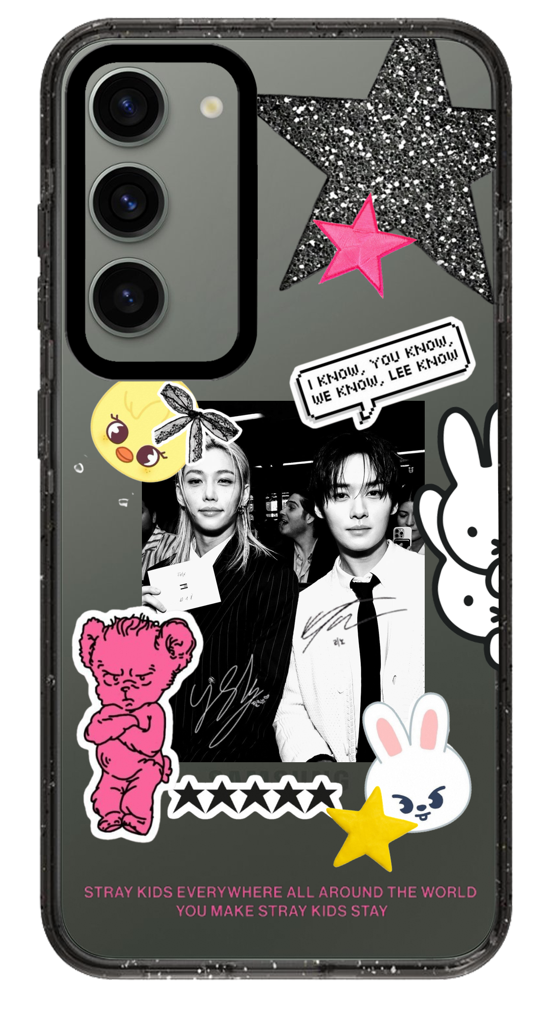 PixVoices rendered material preview - 2970 - Clear Black Samsung Case