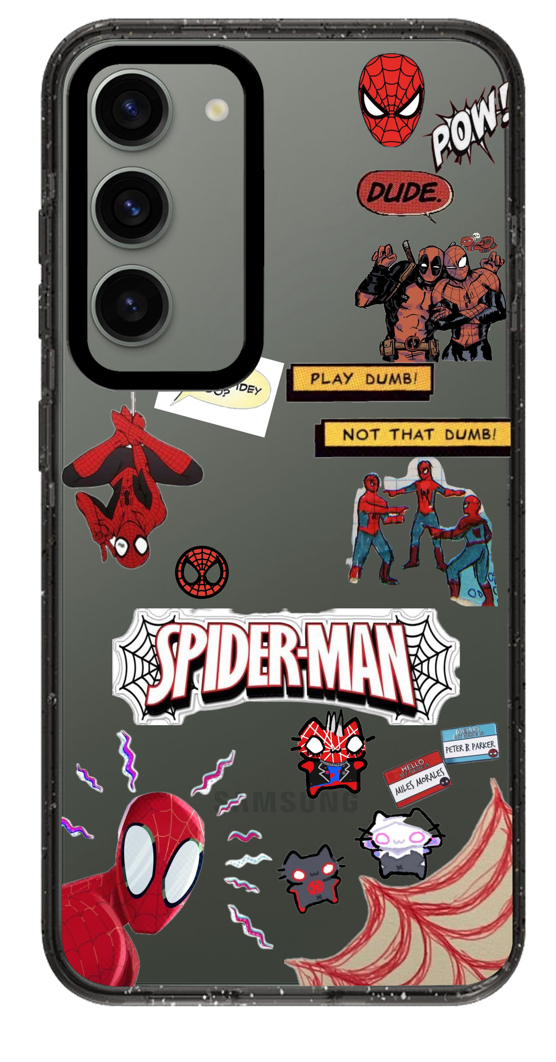 PixVoices rendered material preview - 2584 - Clear Black Samsung Case
