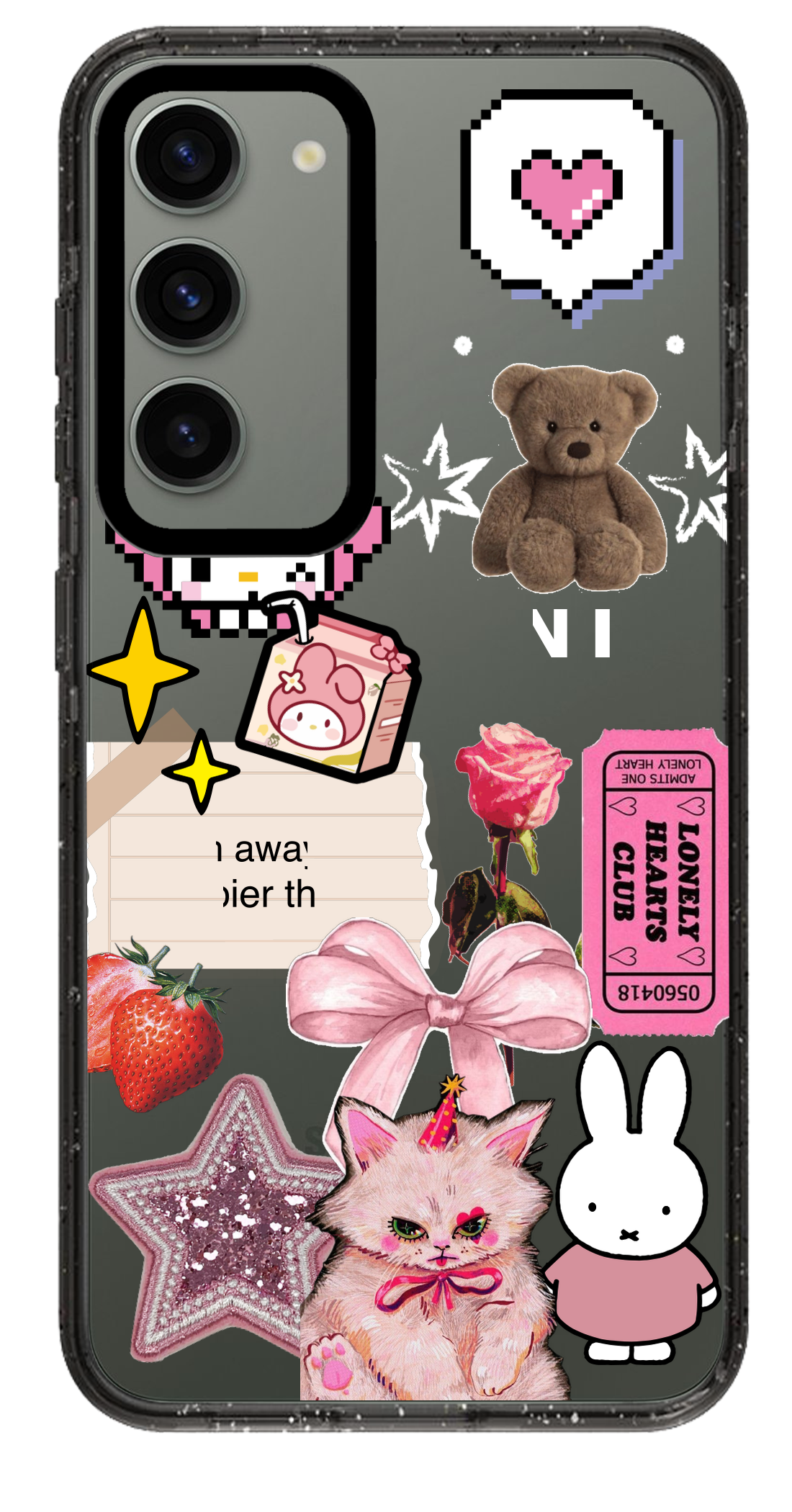 PixVoices rendered material preview - 2355 - Clear Black Samsung Case