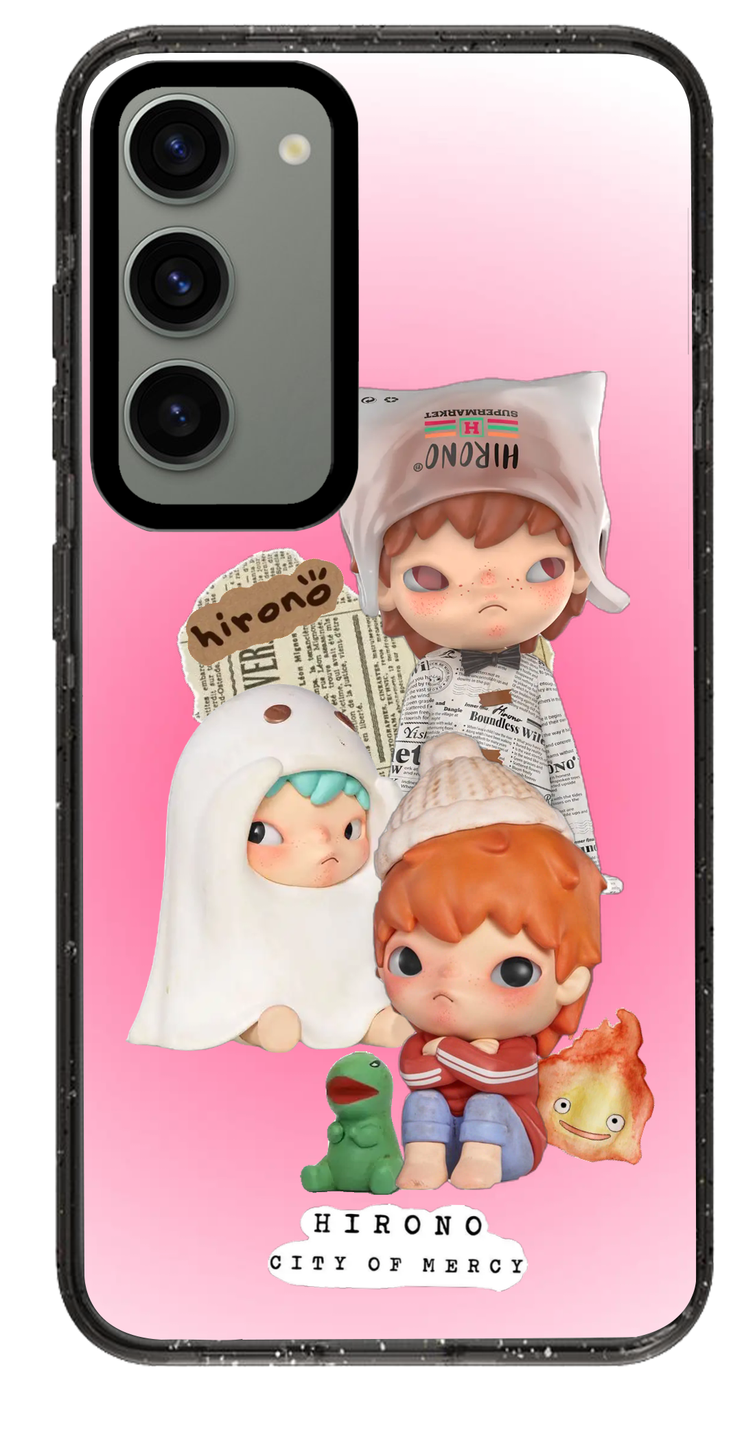 PixVoices rendered material preview - 2345 - Clear Black Samsung Case