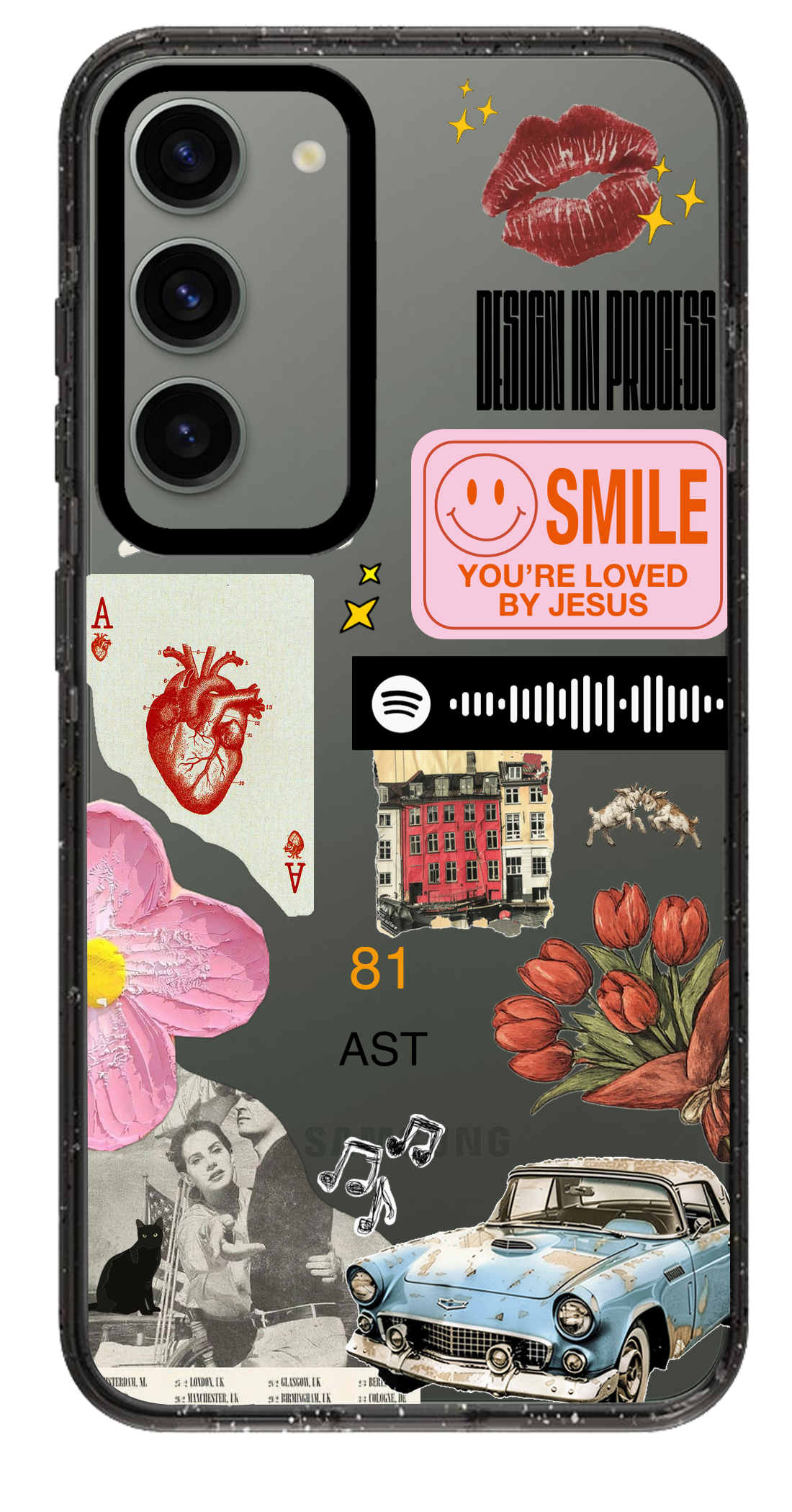 PixVoices rendered material preview - 6981 - Clear Black Samsung Case