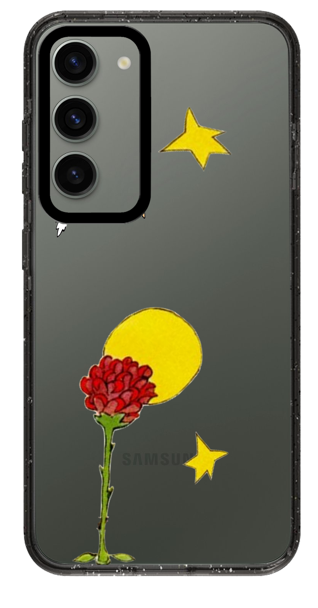 PixVoices rendered material preview - 2319 - Clear Black Samsung Case