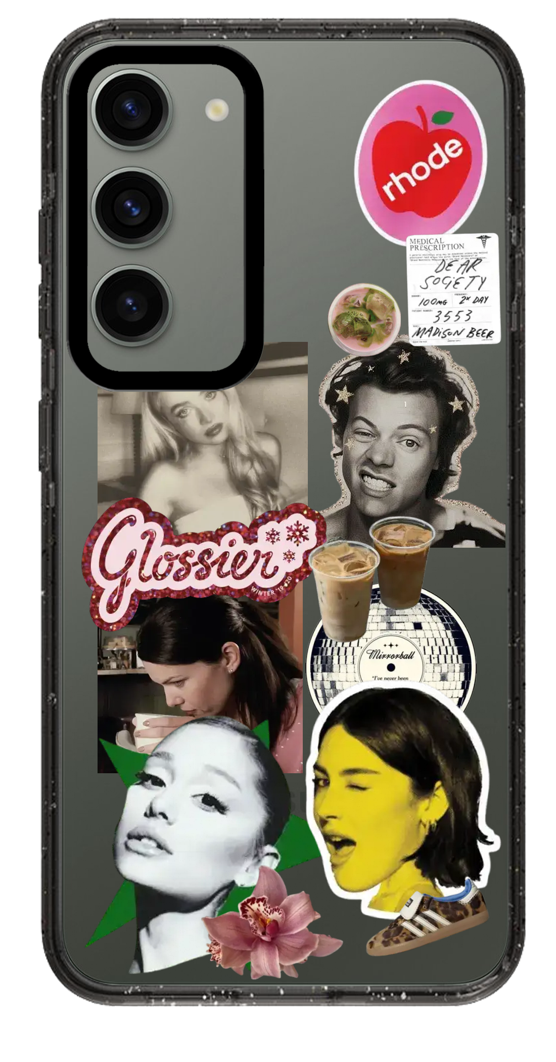 PixVoices rendered material preview - 2303 - Clear Black Samsung Case