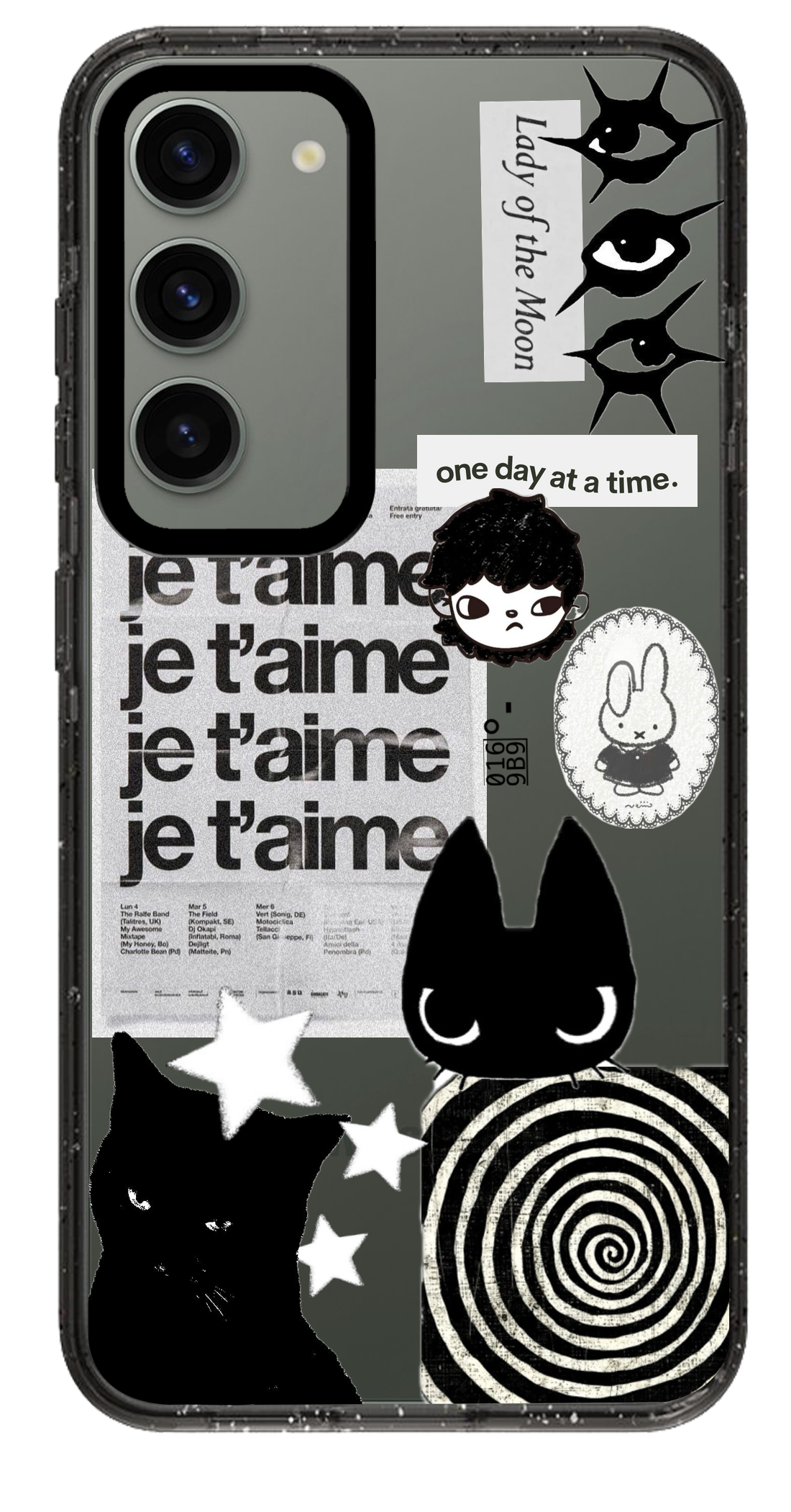PixVoices rendered material preview - 2241 - Clear Black Samsung Case