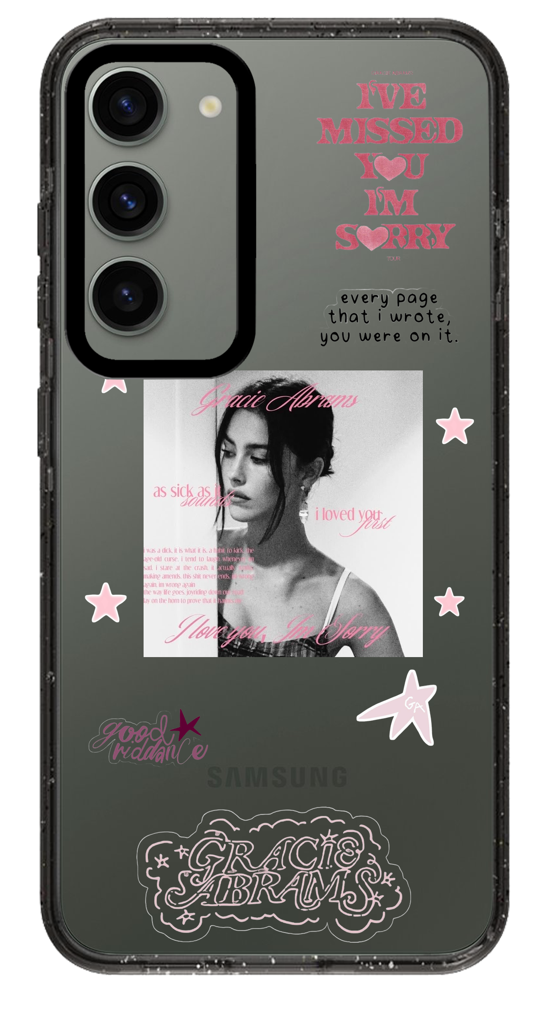 PixVoices rendered material preview - 1752 - Clear Black Samsung Case