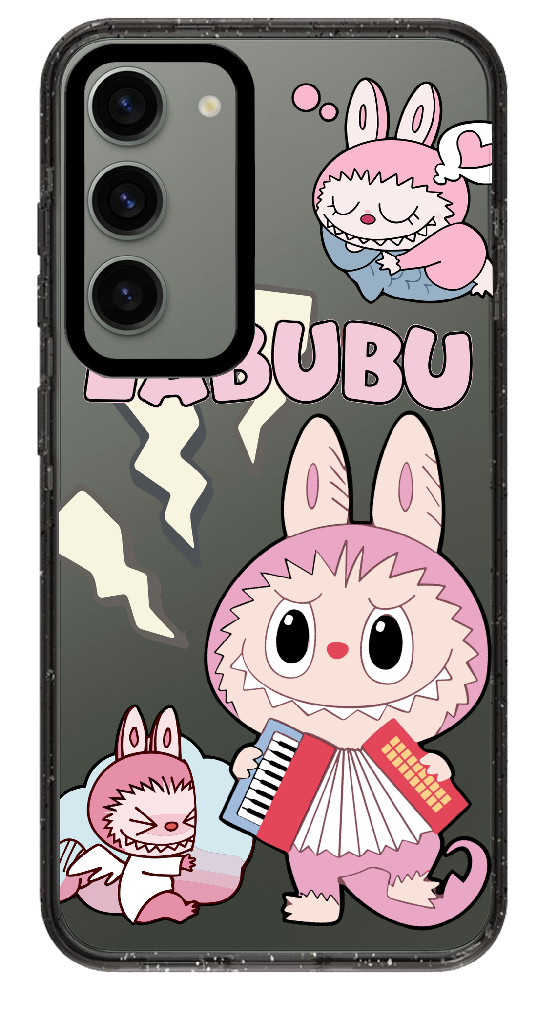 PixVoices rendered material preview - 1142 - Clear Black Samsung Case