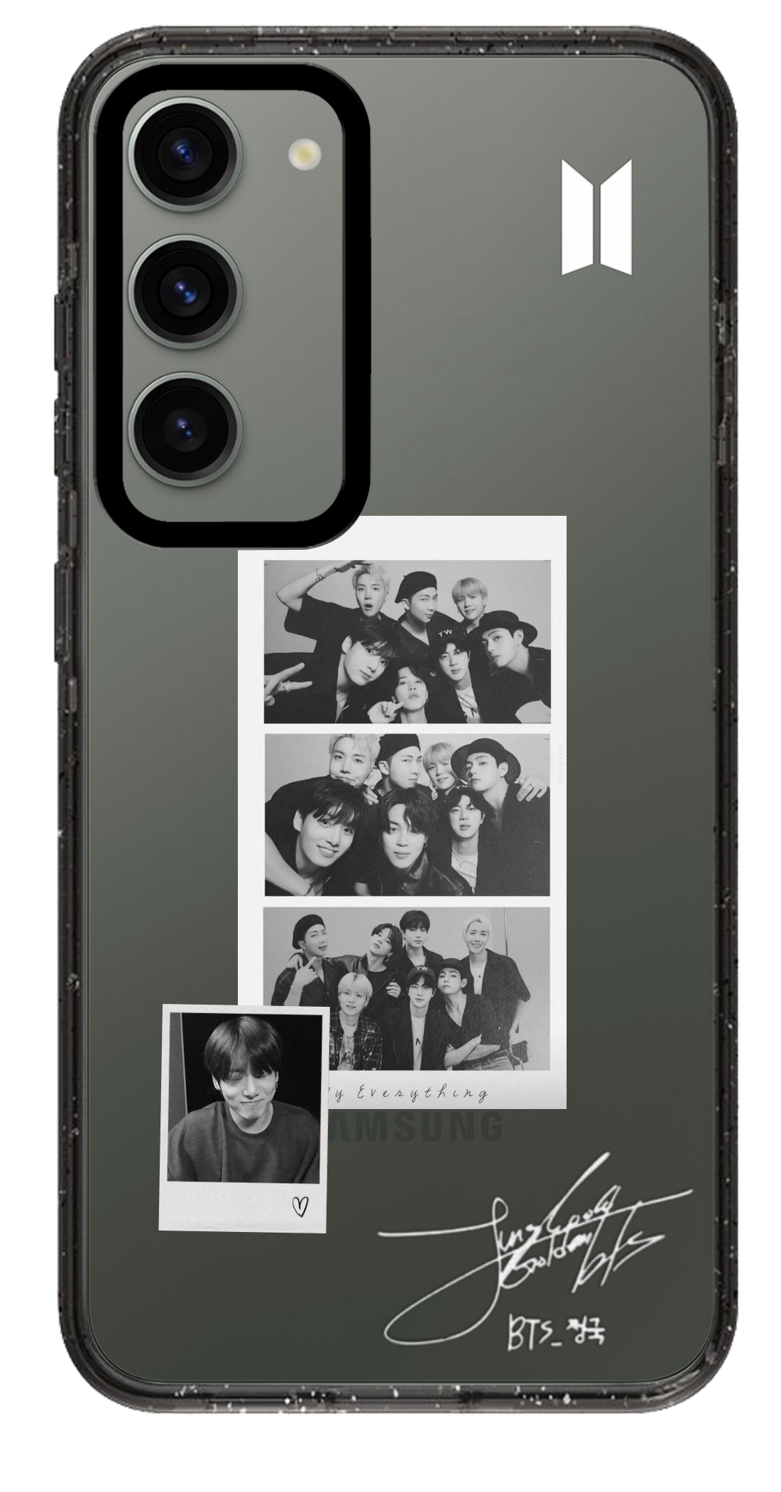 PixVoices rendered material preview - 1253 - Clear Black Samsung Case