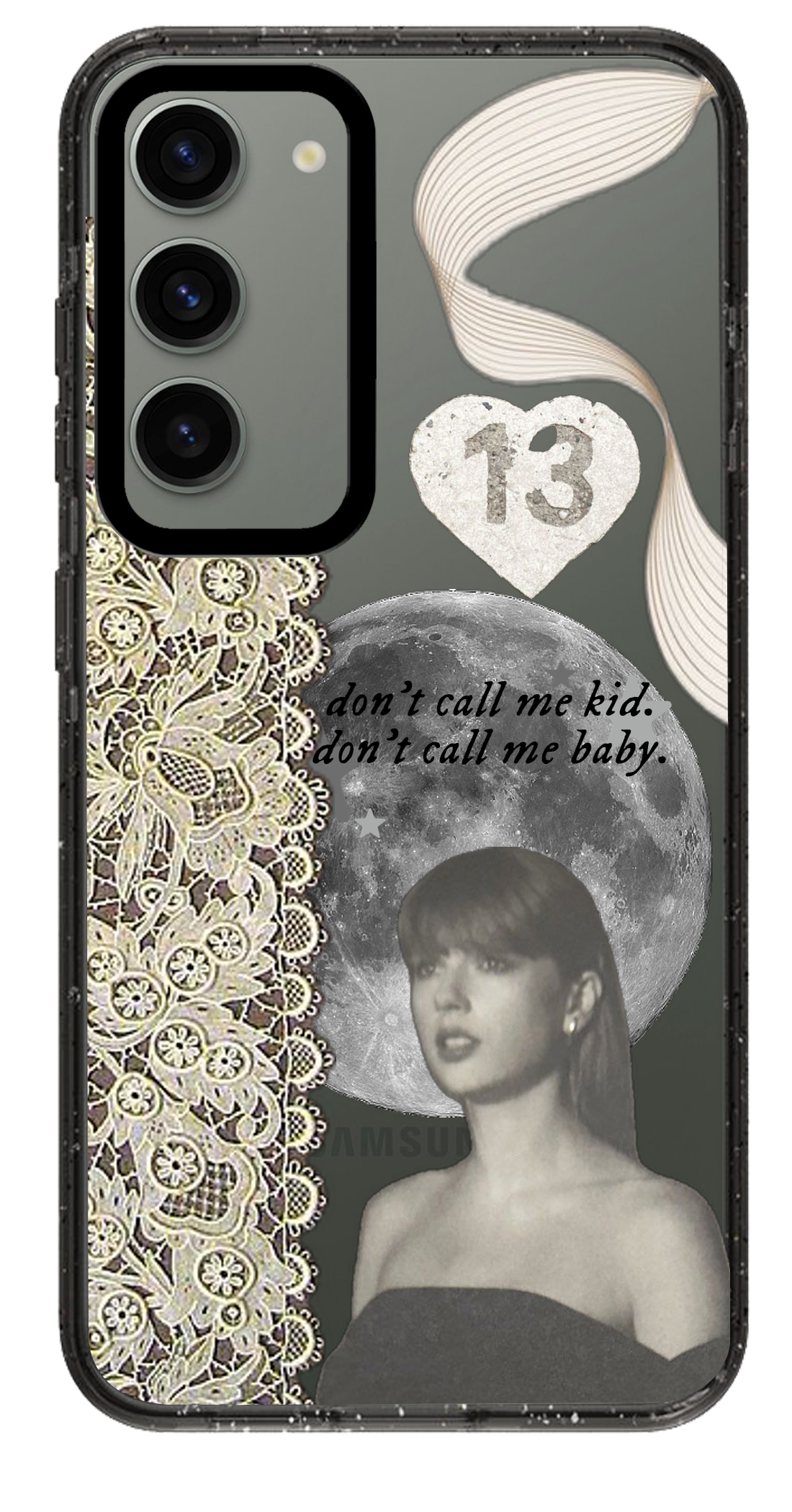 PixVoices rendered material preview - 1320 - Clear Black Samsung Case