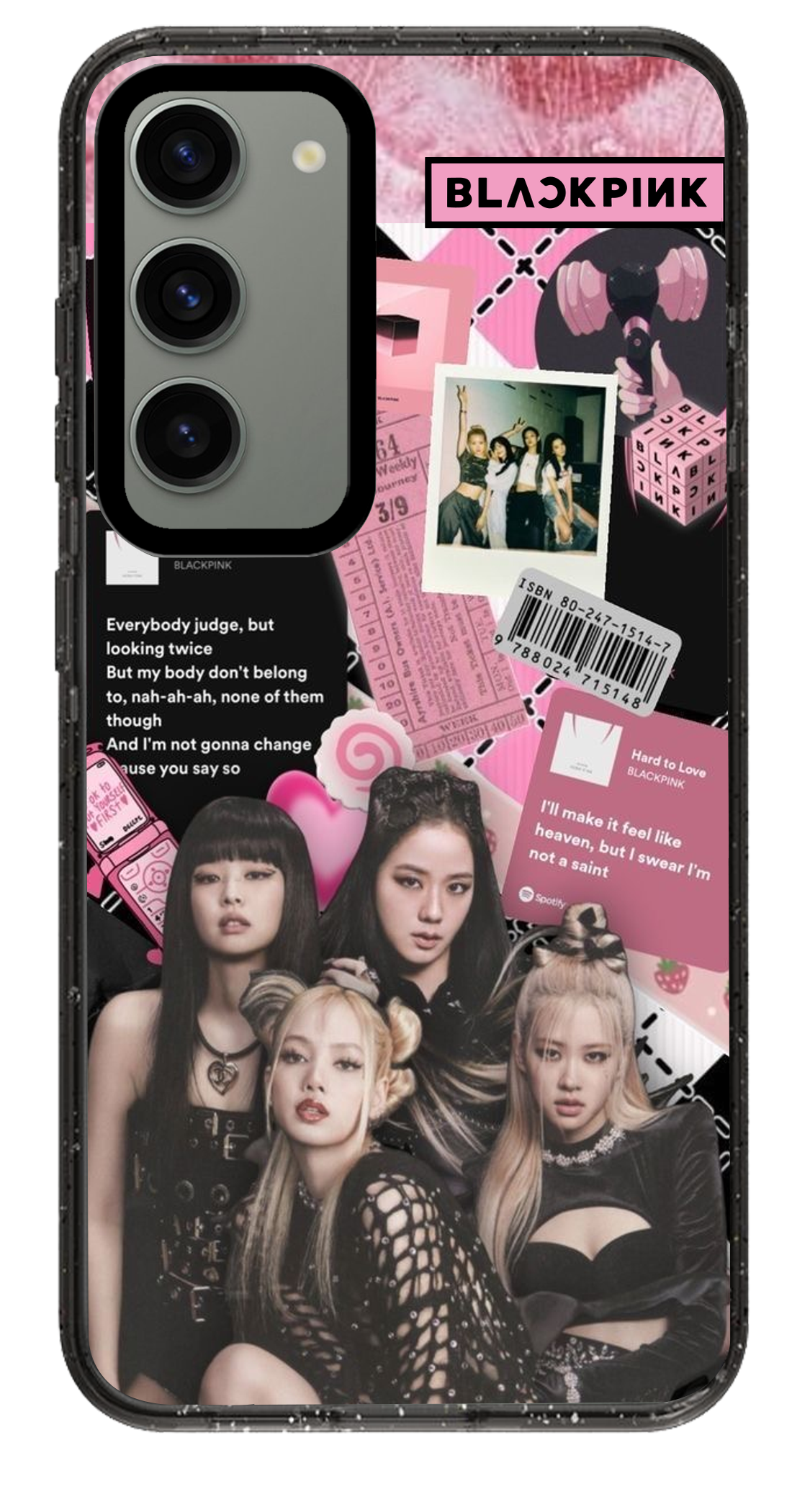 PixVoices rendered material preview - 5344 - Clear Black Samsung Case