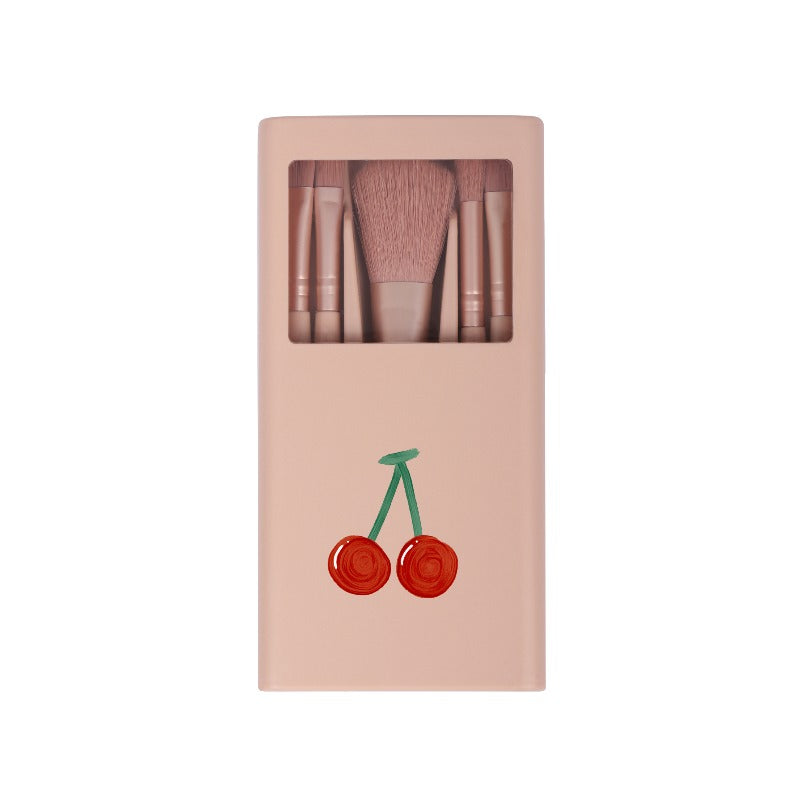 cherry makeup brush editable Pixvoices cosmetic bag design template