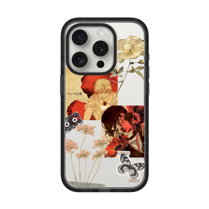 Shonen Jump Phone Case Floral Collage editable Pixvoices design template