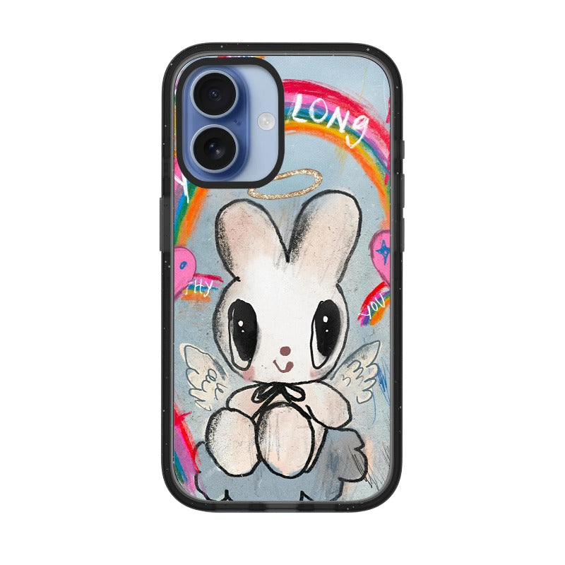 Phone Case Angel Bunny Graffiti Art Cute Rainbow Template editable Pixvoices design template