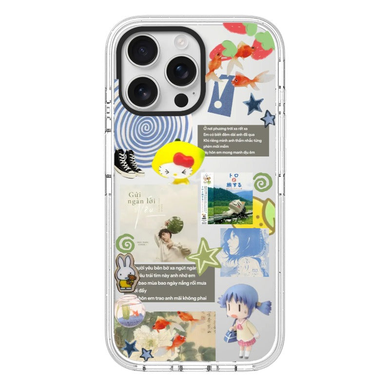 Summer Nostalgia Case Template editable Pixvoices design template