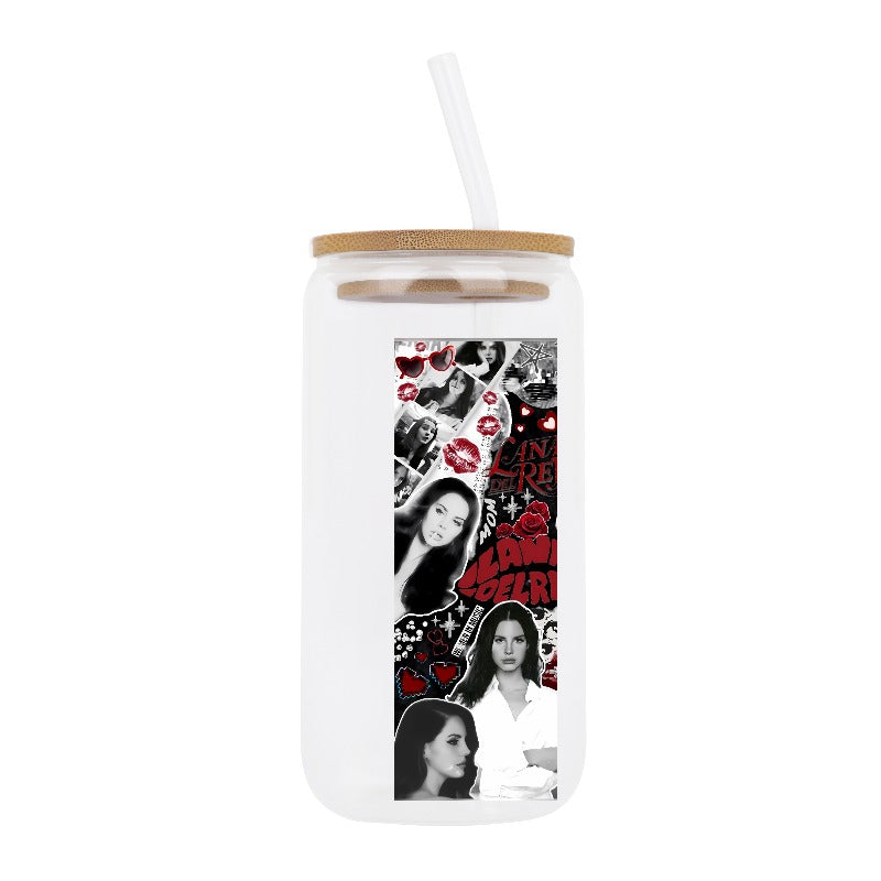 red black pop collage editable Pixvoices glass cup design template