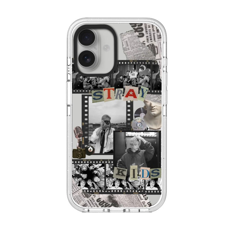 Stray Kids retro film collage editable Pixvoices phone case design template