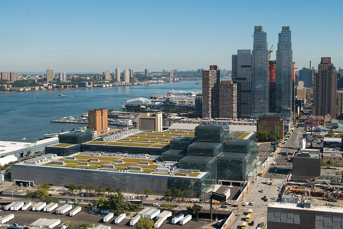 Wide exterior view of the Javits Center used as location context for Anime NYC 2026