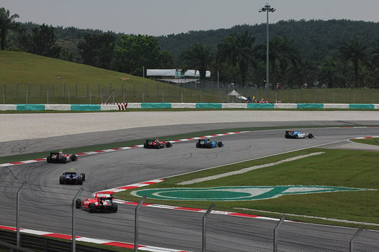 Sepang International Circuit grandstand and track in Malaysia