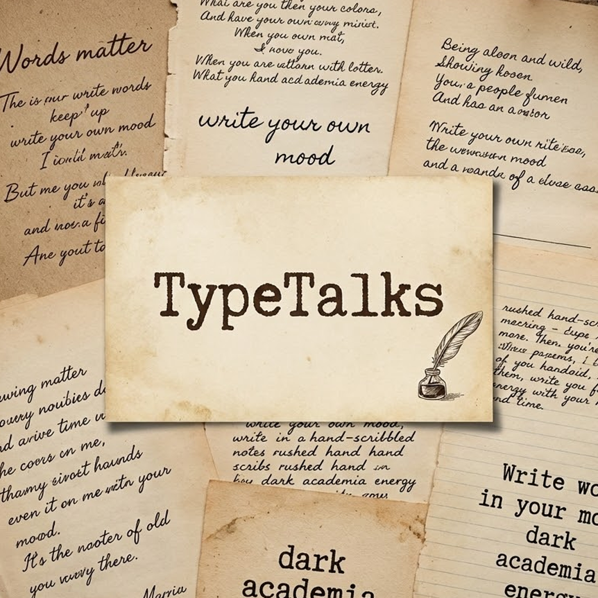 Pixvoices TypeTalks collection image for typography and quote-based custom design ideas