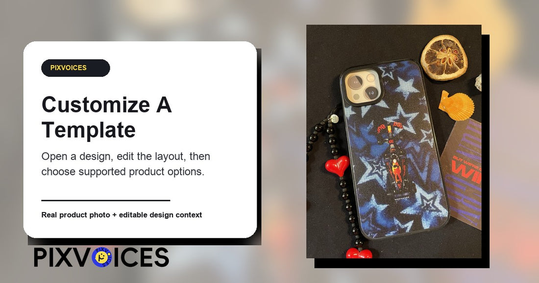 How To Customize A Pop Icons Template Into A Phone Case Or Accessory - Pixvoices editable template guide