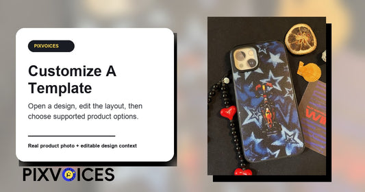 How To Customize A Pop Icons Template Into A Phone Case Or Accessory - Pixvoices editable template guide