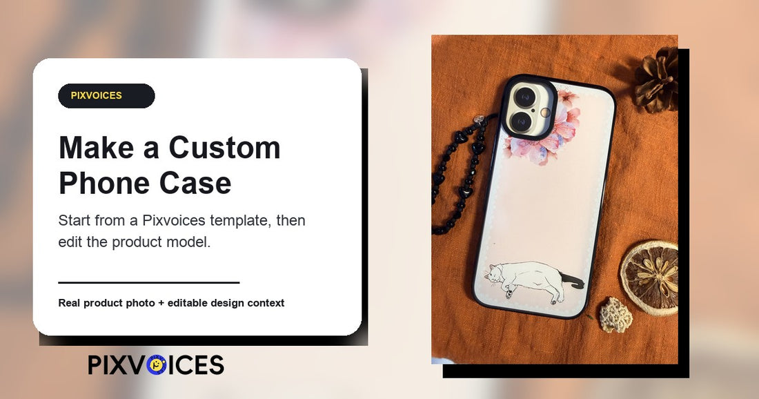 How To Make A Custom Phone Case From A Pixvoices Template - Pixvoices custom phone case guide