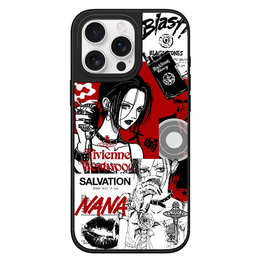 Custom NANA Punk Style Phone Case – Red & Black Vivienne Inspired Design [40]