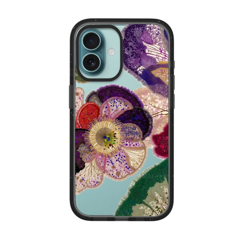 Painted Floral Phone Case Purple Flower Design editable Pixvoices design template