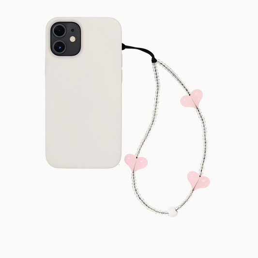 Silver Squeeze – Pink Heart Beaded Charm