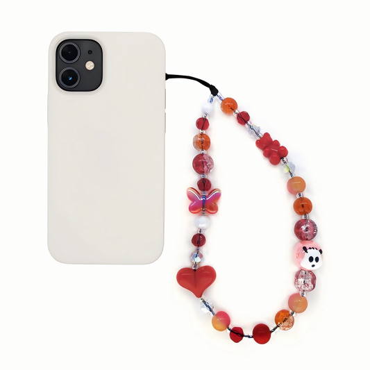 Crimson Mix – Panda & Butterfly Beaded Charm❤️‍🔥