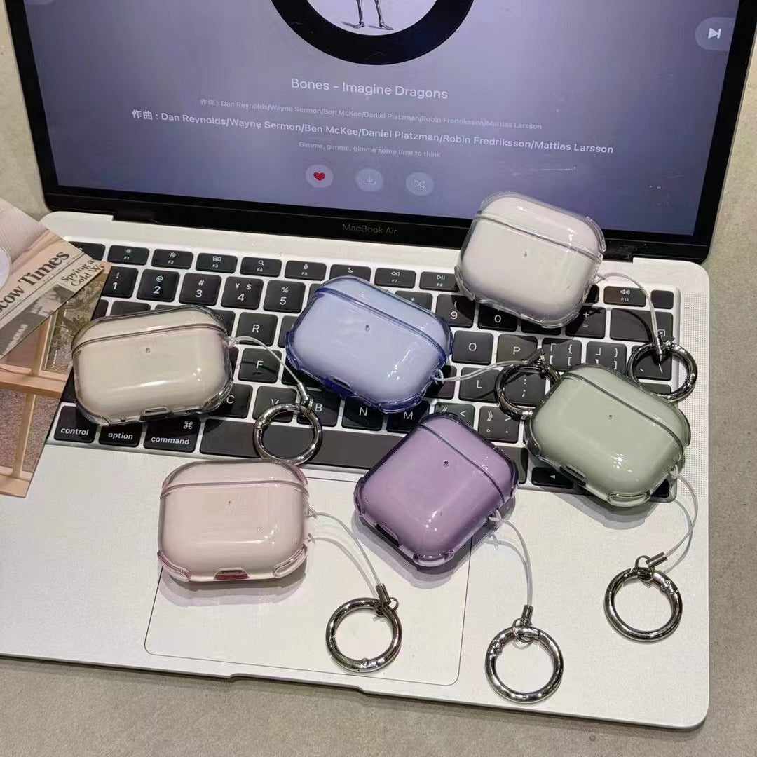 Clear TPU AirPods Case with Keyring