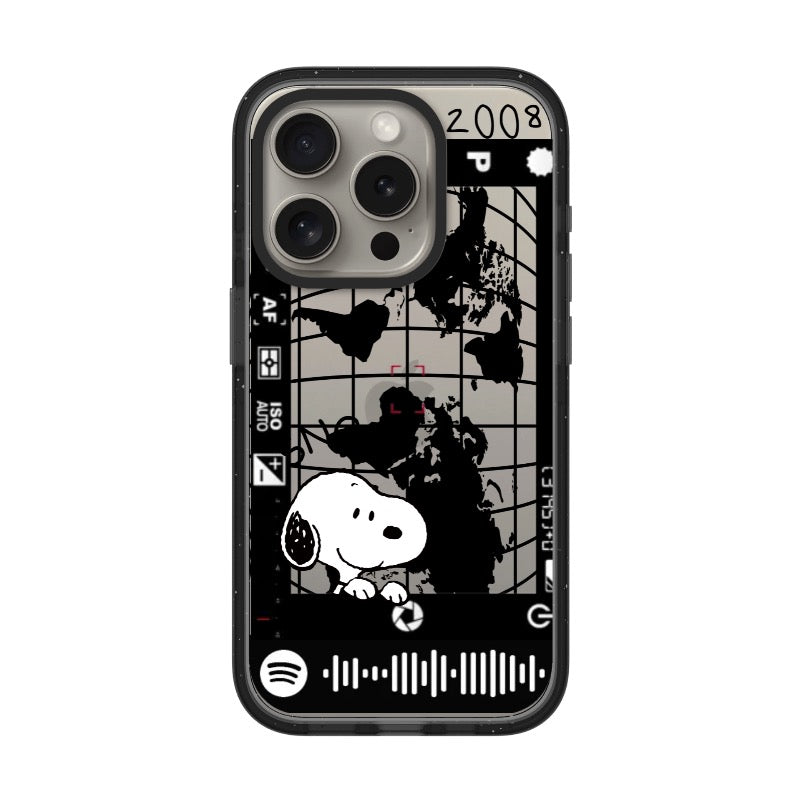Snoopy Phone Case Spotify Music Player Collage editable Pixvoices design template