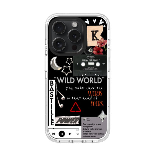 Bastille Phone Case Customizable – Wild World Bad Blood Oblivion Lyrics Dark Collage | Pixvoices [6939]