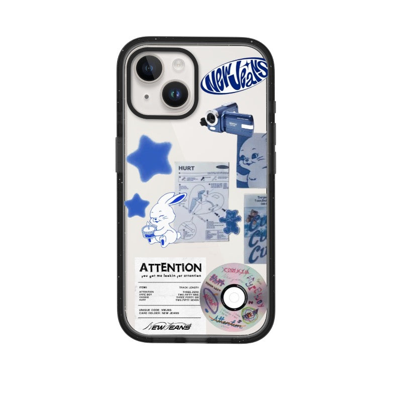 Custom NewJeans Aesthetic Phone Case – K-pop Blue Bunny Inspired Template [1552]