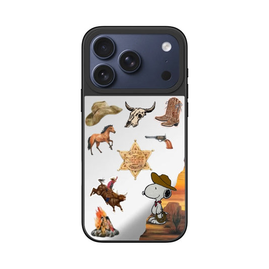 Snoopy Cowboy Phone Case Wild West Sheriff Sticker Pack editable Pixvoices design template