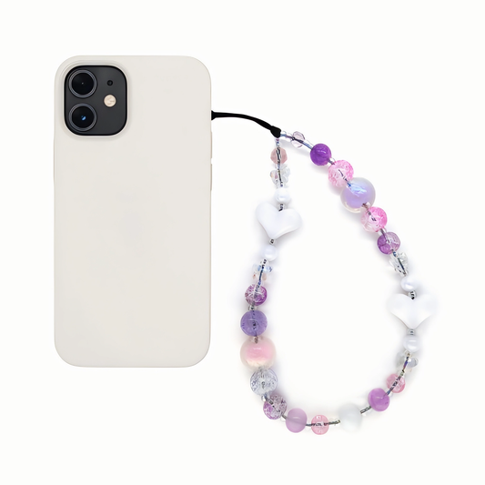 Bubble Bloom – Pastel Heart Phone Charm