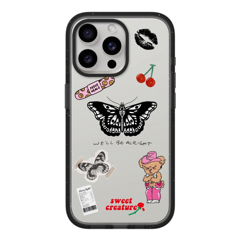 Custom Harry Styles Inspired iPhone Case – Sweet Creature Aesthetic with Butterfly & Quote