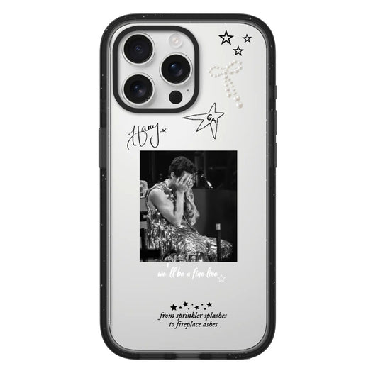 Custom Clear Phone Case – Glitter Tears & Lyric Aesthetic [1371]